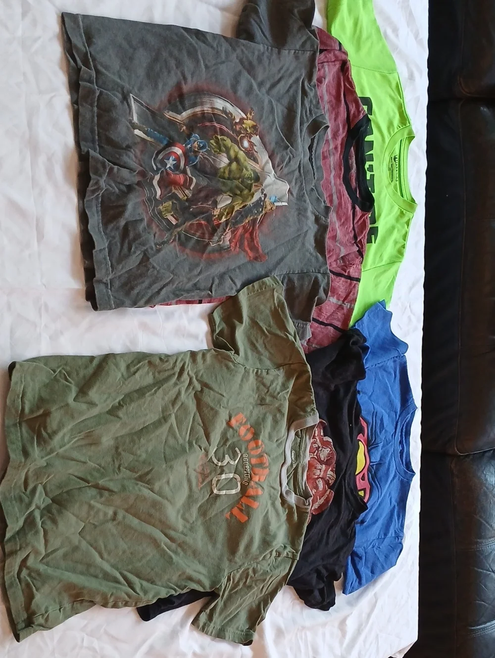 GAP Boys Graphic Tee Bundle - Gray, Green, Neon Green, Blue, Maroon